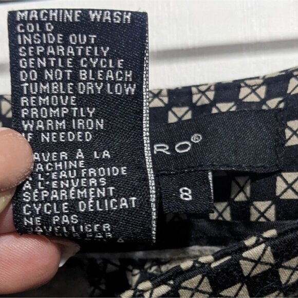 Sandro | Slim Fit Trouser in Geo Print - Picture 4 of 8